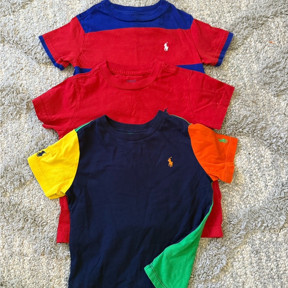 Ralph Lauren Kids' Color Block Tees - Red, Blue, Green, Orange
